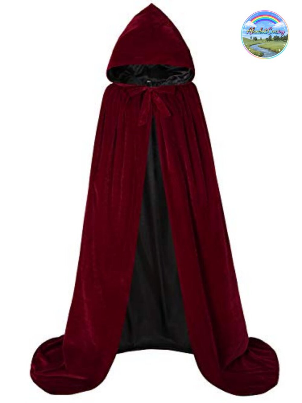 Reversible Velvet Hooded Cape Satin Lined Cloak